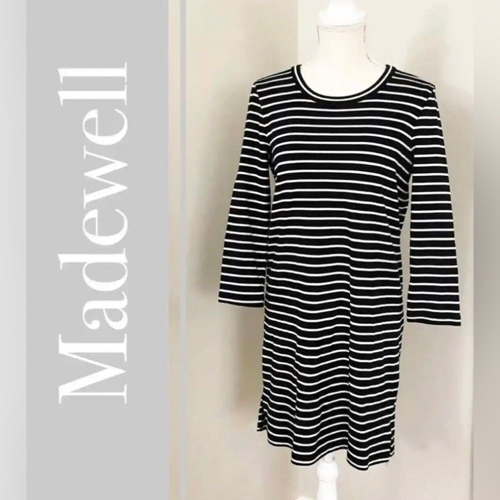 NWT Madewell striped knit jersey dress
